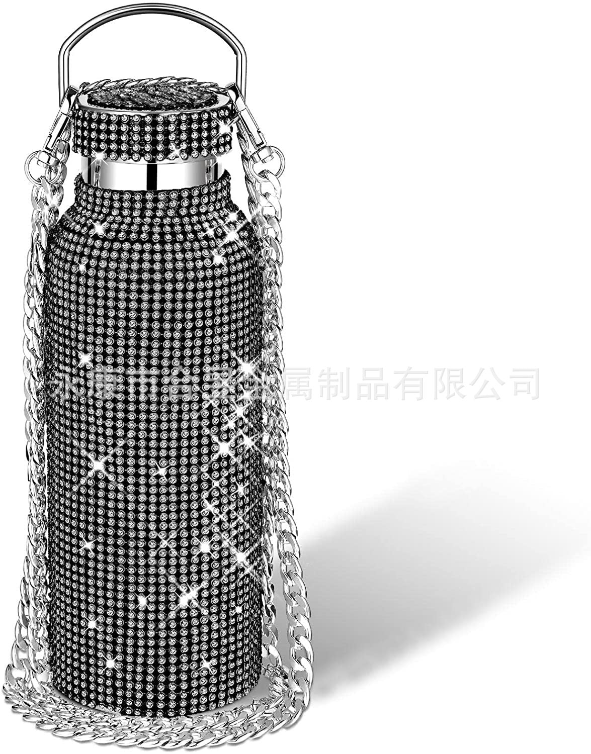 Wholesale diamond inlaid portable thermos cup